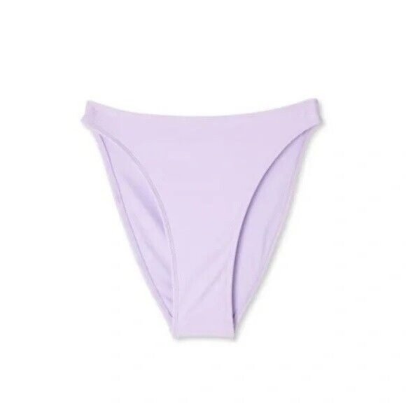 Wild Fable Womens XS (0-2) Lilac Mid-Waist Extra High Leg Cheeky Bikini Bottom - Picture 1 of 5